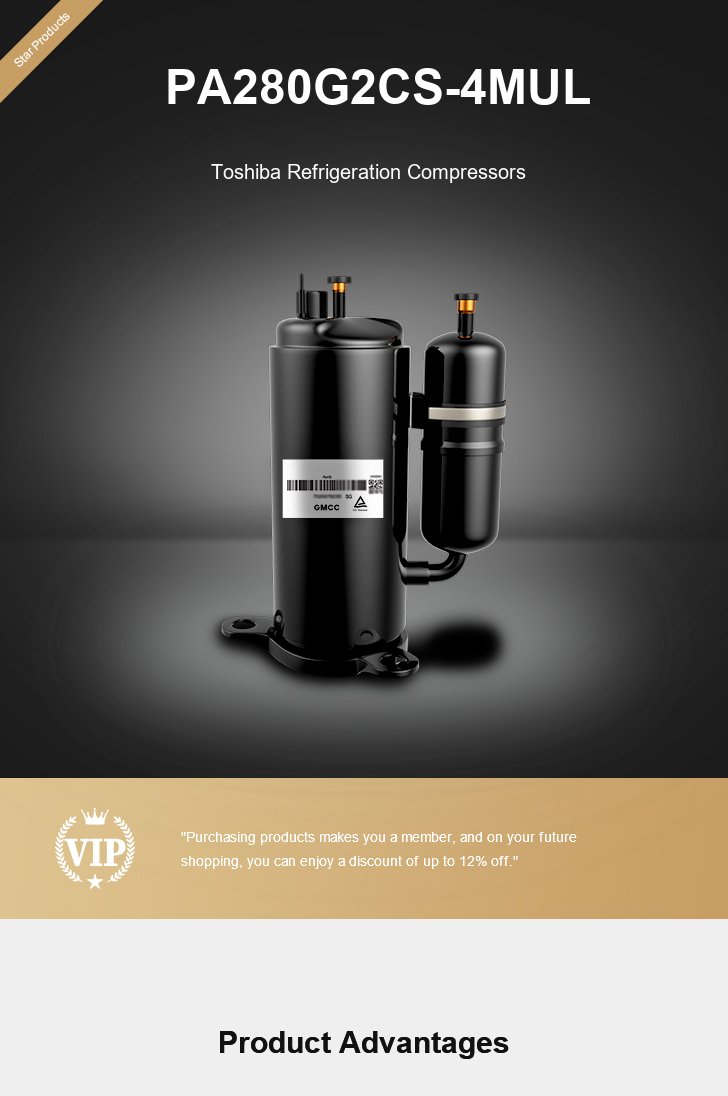 Toshiba Compressor PA280G2CS-4MUL, technical parameters pdf, structure diagram